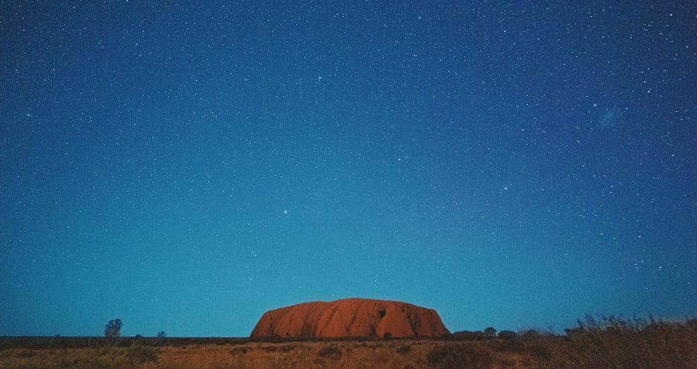 Uluru at night, luxury Australia Tours, Black Tomato