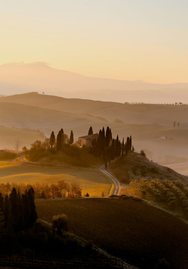 Tuscany at sunset