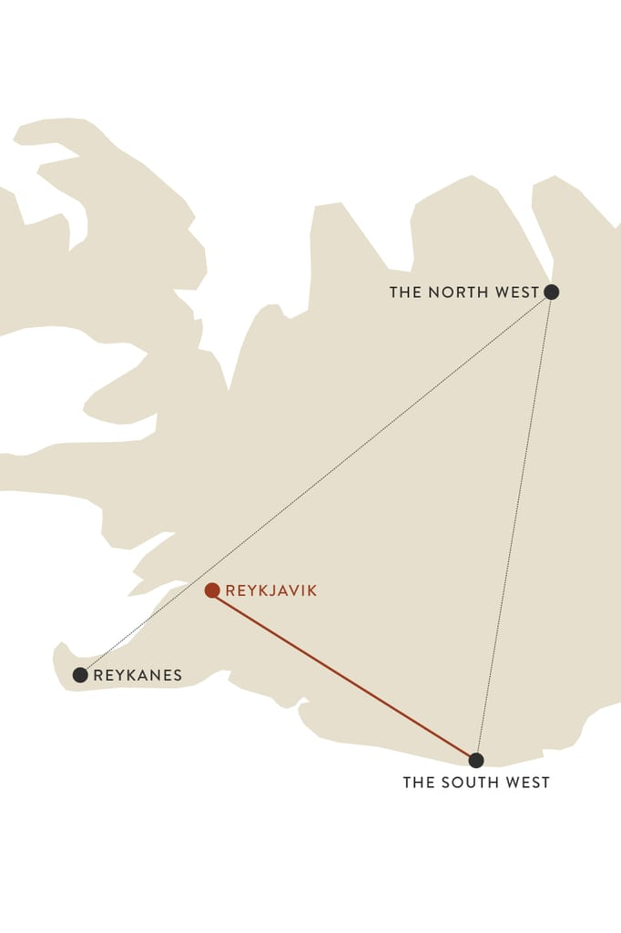 Map of Iceland itinerary