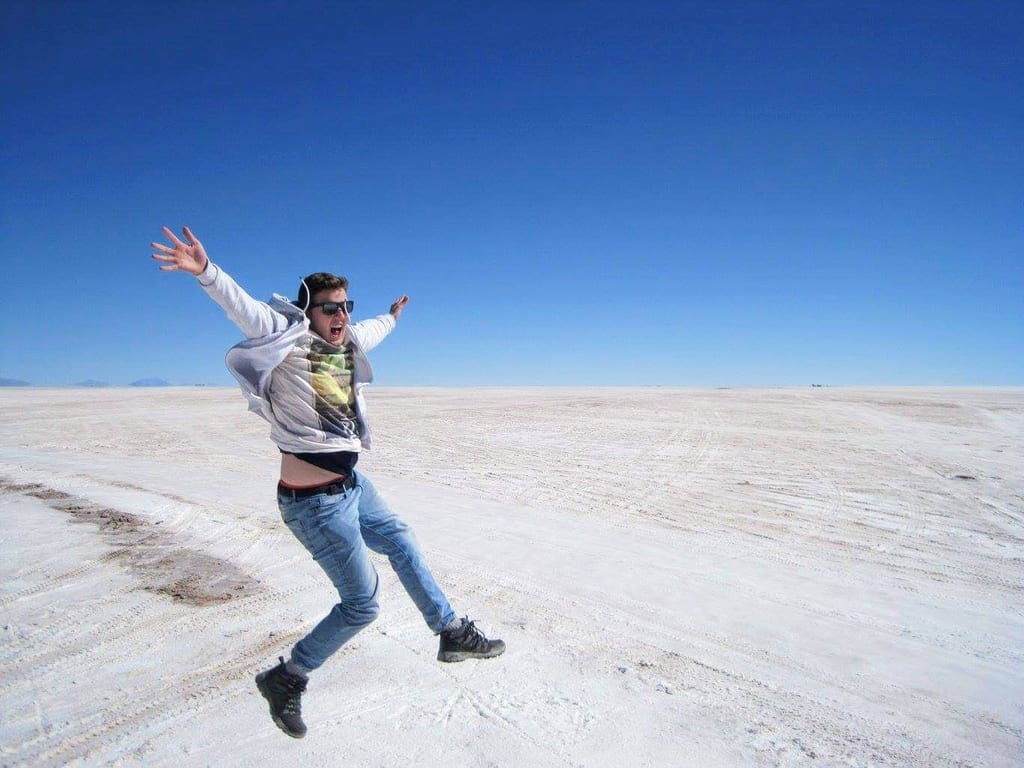 Josh on the salt flats