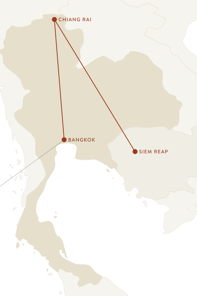 Thailand super itinerary map