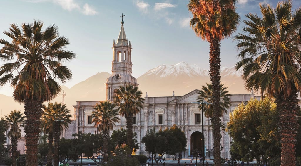 Arequipa's Cathedral in the Plaza de Armas