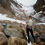 Amy Wallace in the mountains of Uruguay