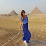 Hannah Davis at the pyramids in Giza, Egypt