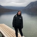 Anna Henderson in Slovenia overlooking Lake Bled