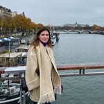 Alix Creel on bridge in Paris