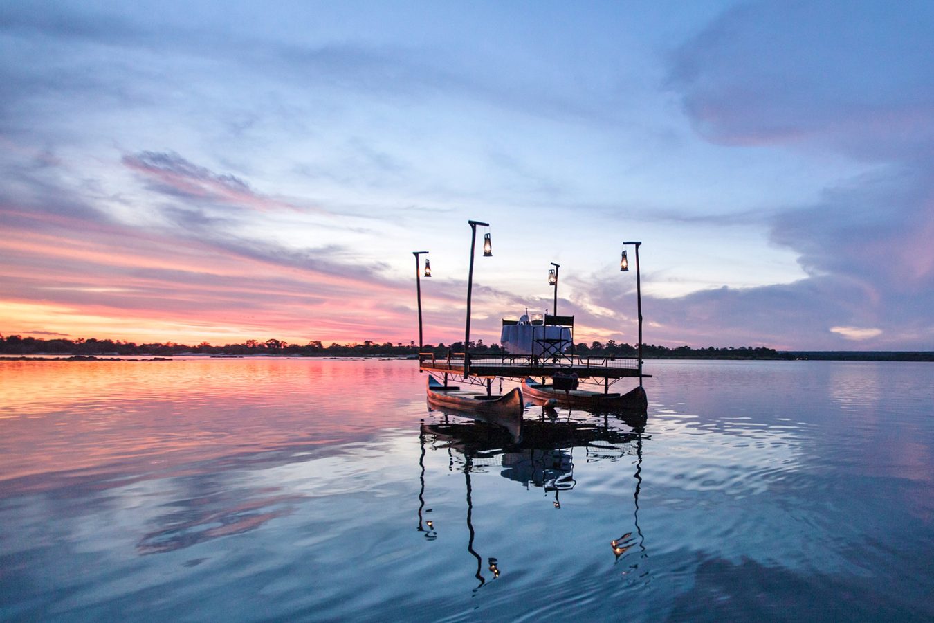 Sampan dinner on the Zambezi River