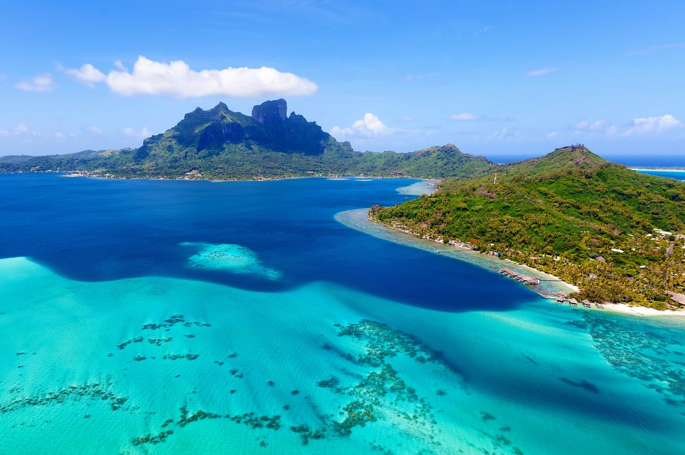 Sea surrounding Bora Bora