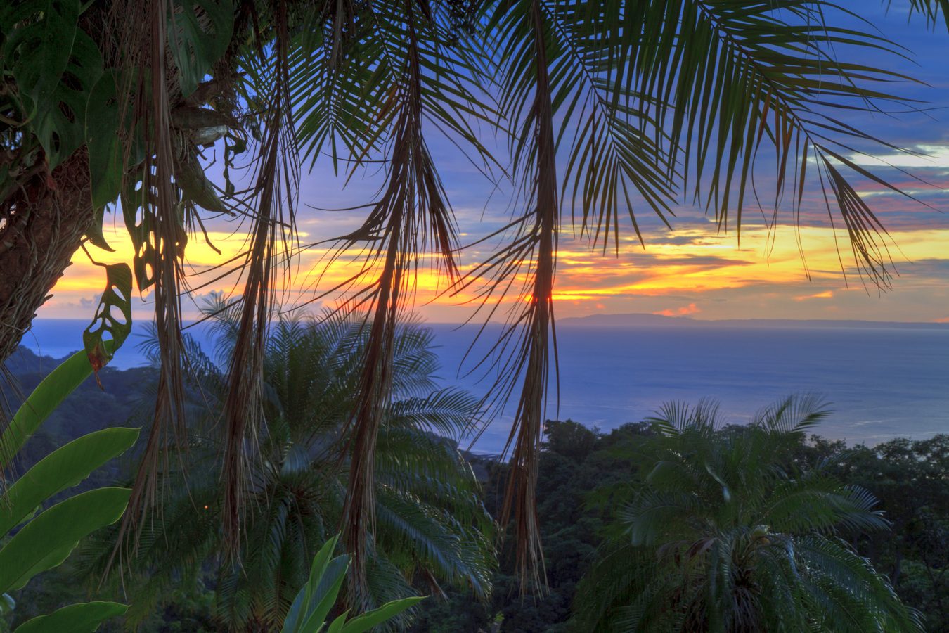 Nicoya Peninsula at sunset, Costa Rica