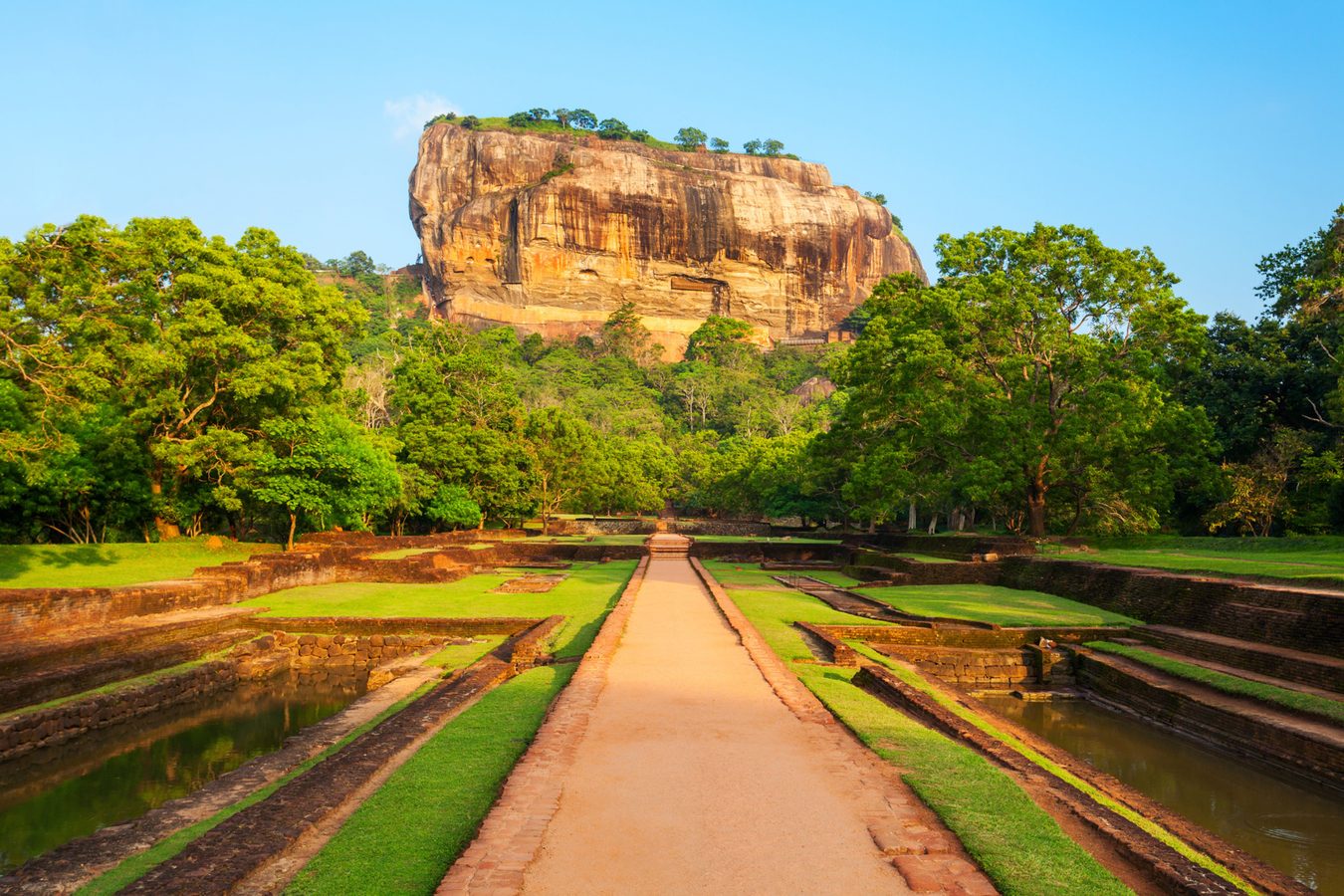 Sigiraya ancient rock in Sri Lanka