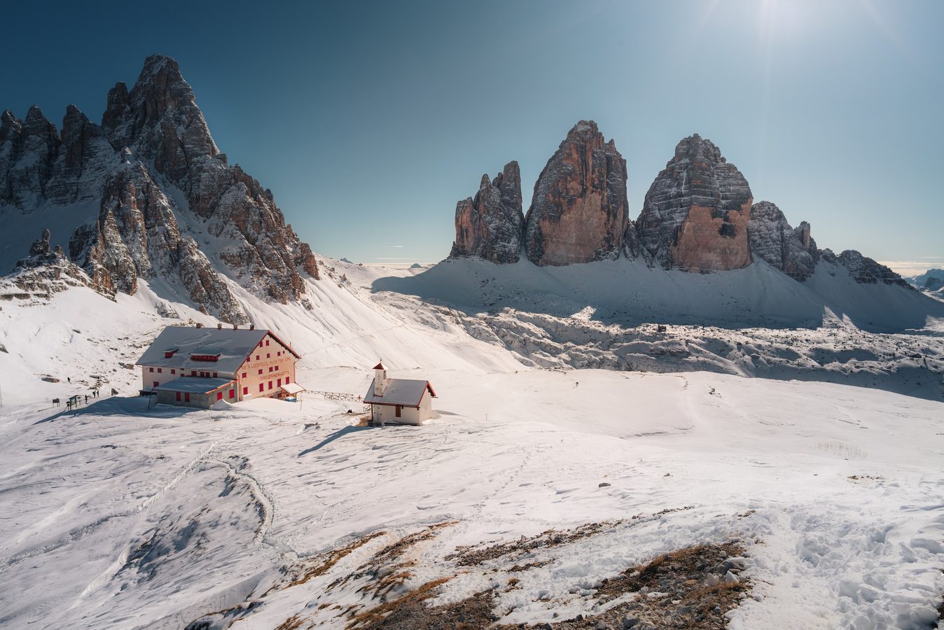 The Dolomites in winter, Italy