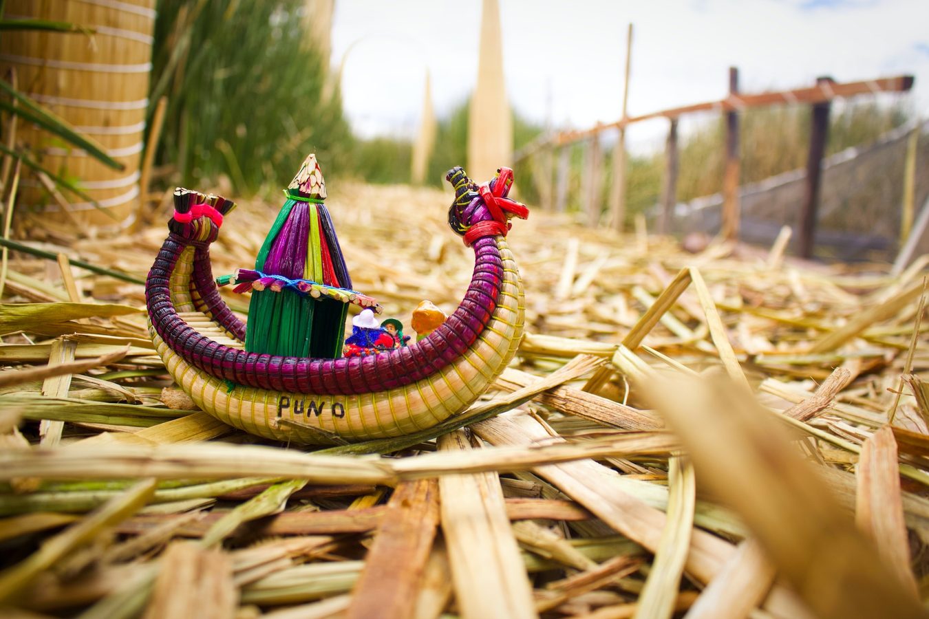 Puno boat model on Lake Titicaca, Peru