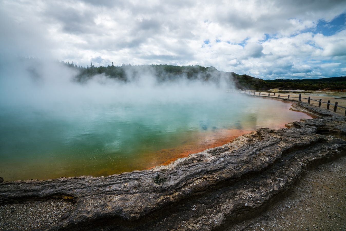 Hot springs in Rotorua, New Zealand