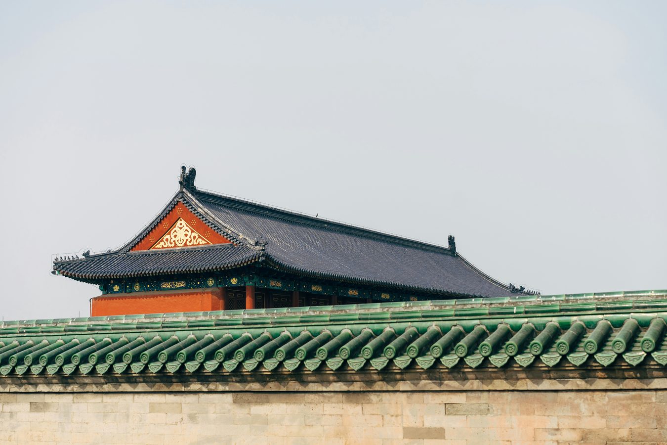 Intricate rooftops in China