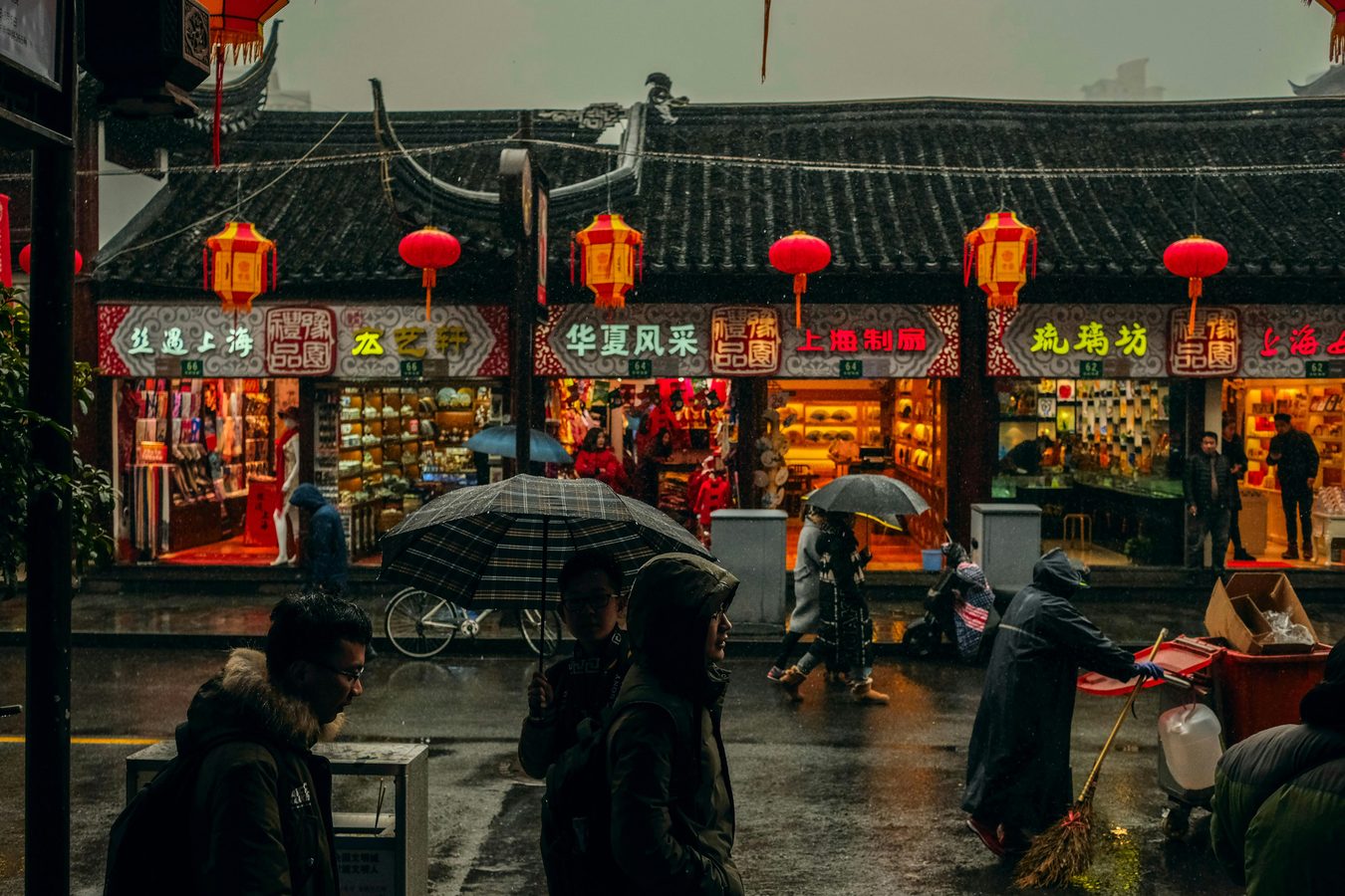 A rainy day in China