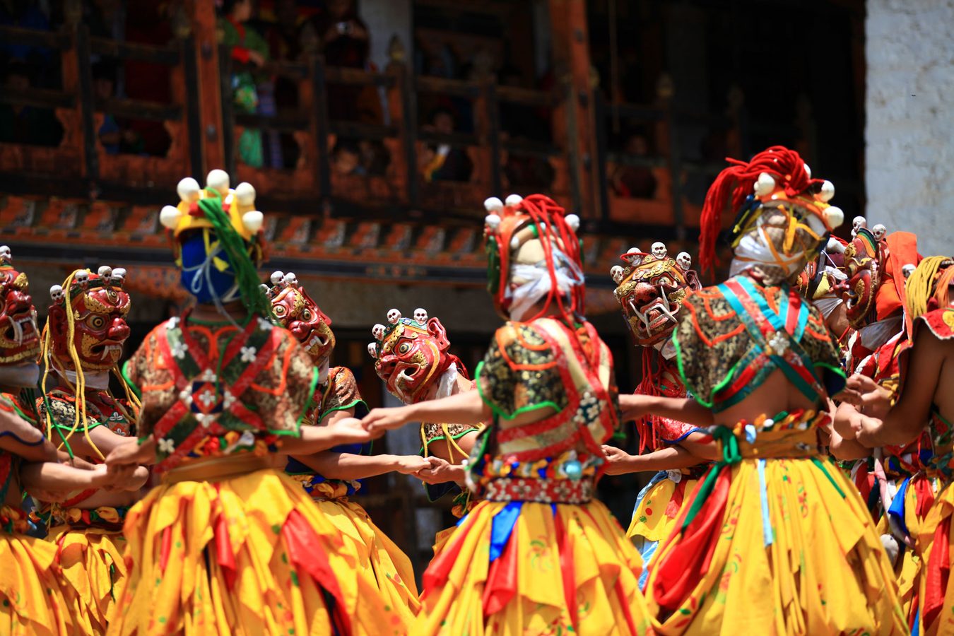 Dancing in Bhutan