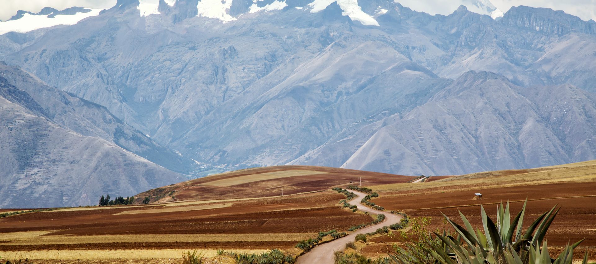 Deserted Road Sacred Valley mountain scenery landscape in peru