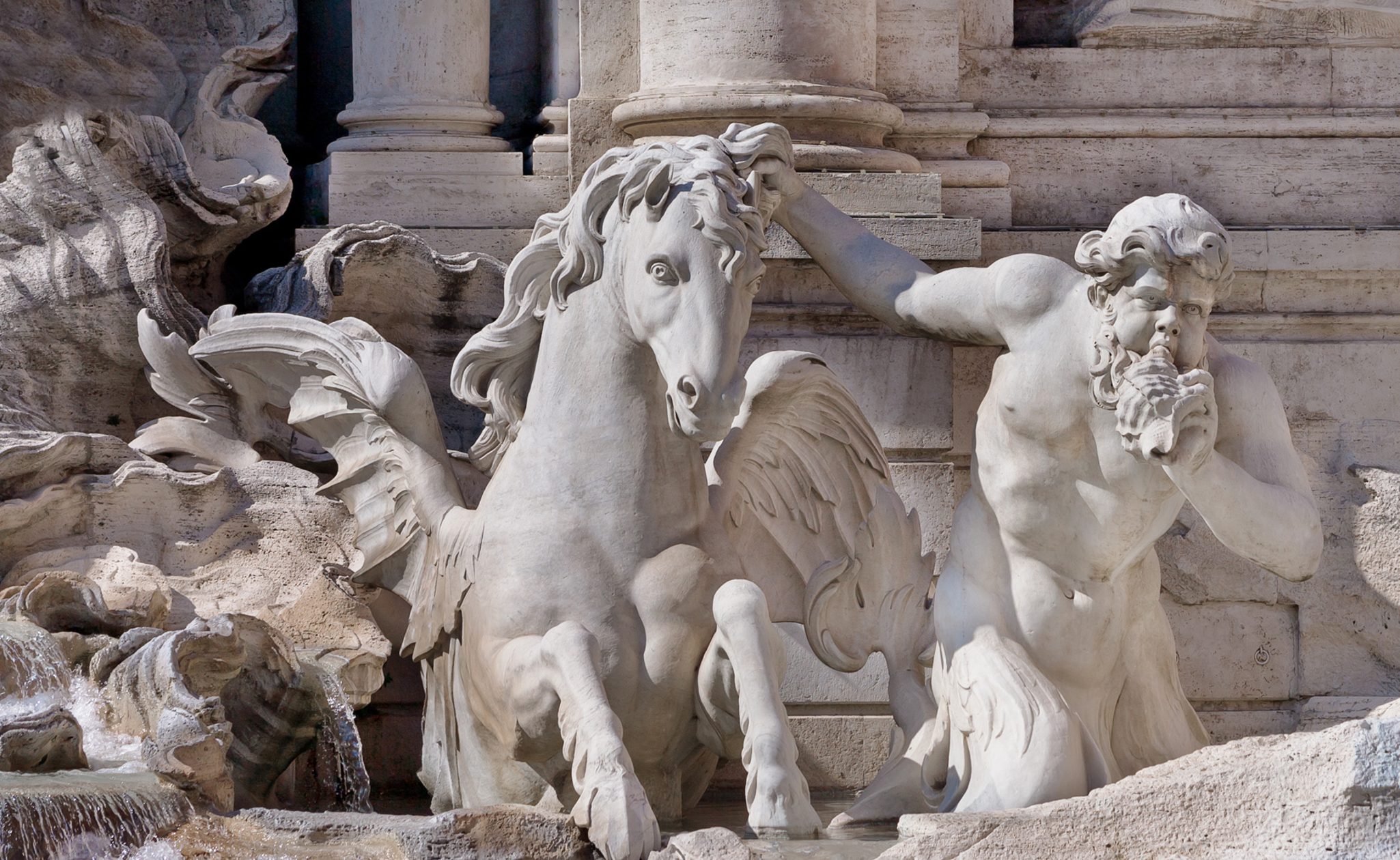 Trevi Fountain detail