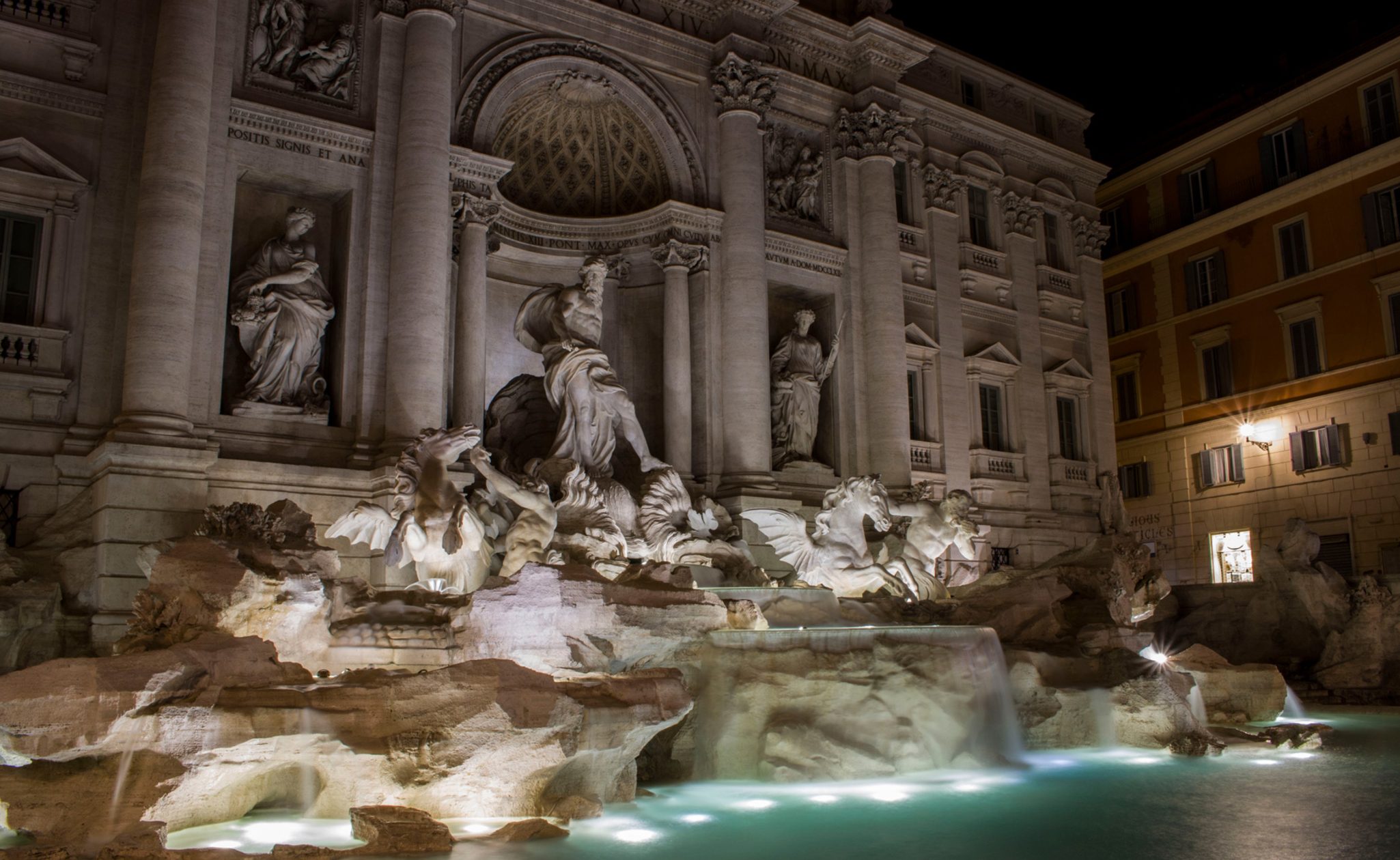 Trevi Fountain at night