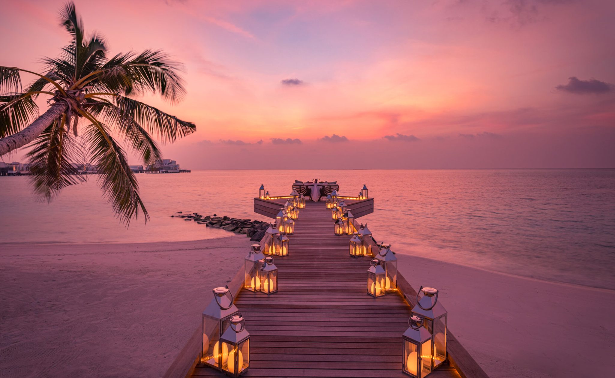Maldives honeymoon dinner