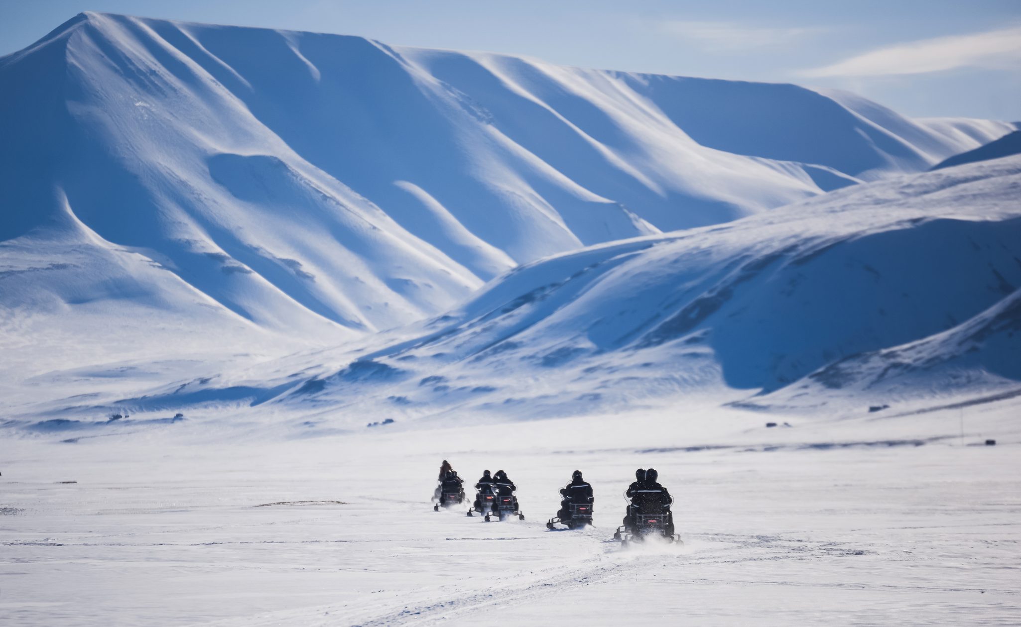 snowmobile expedition to chase the northern lights