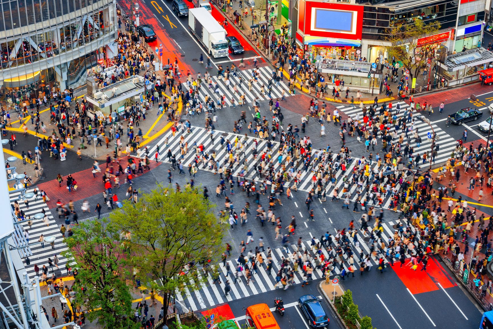 shibuya crossing in tokyo in japan