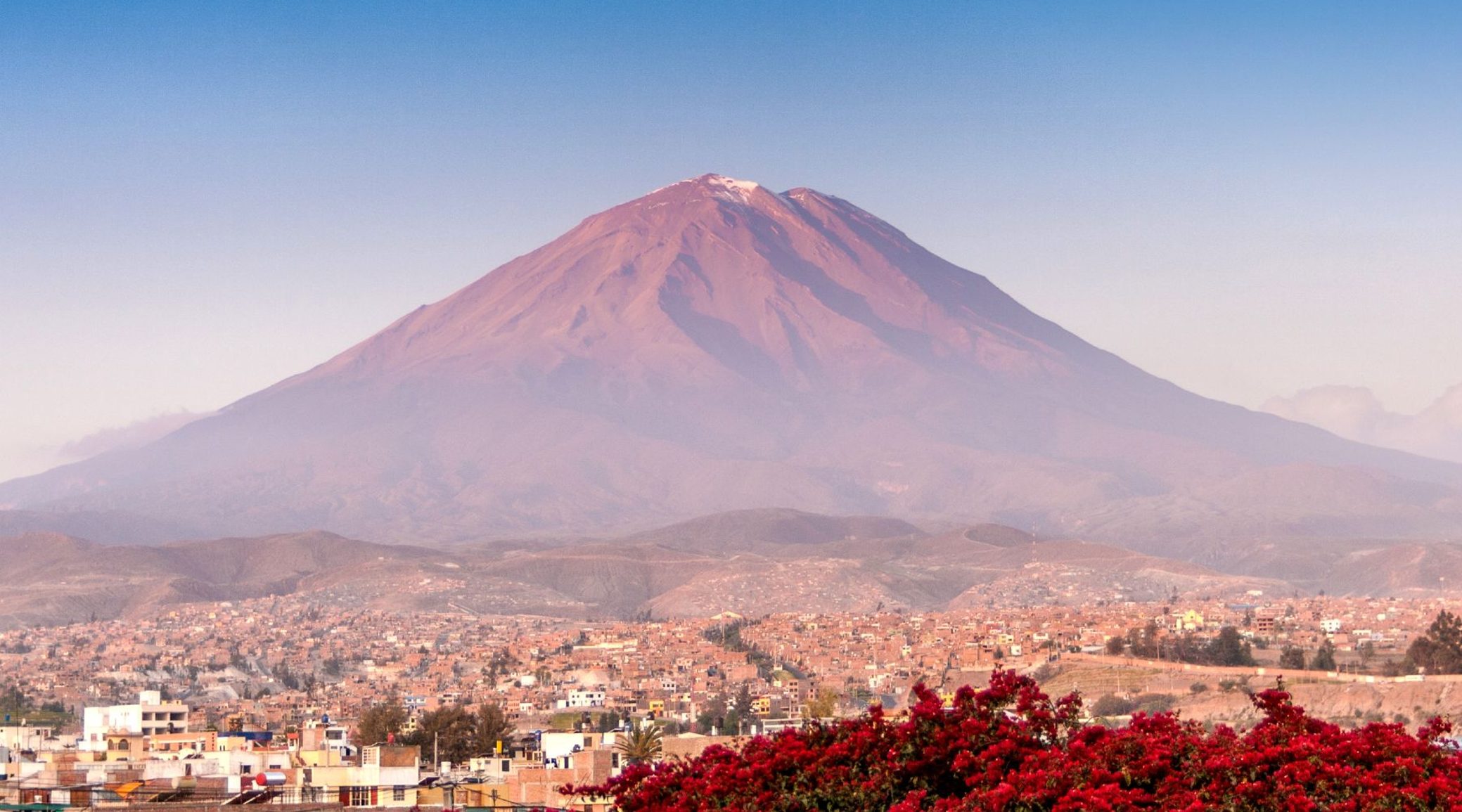 El Misti and 'The White City' at sunset