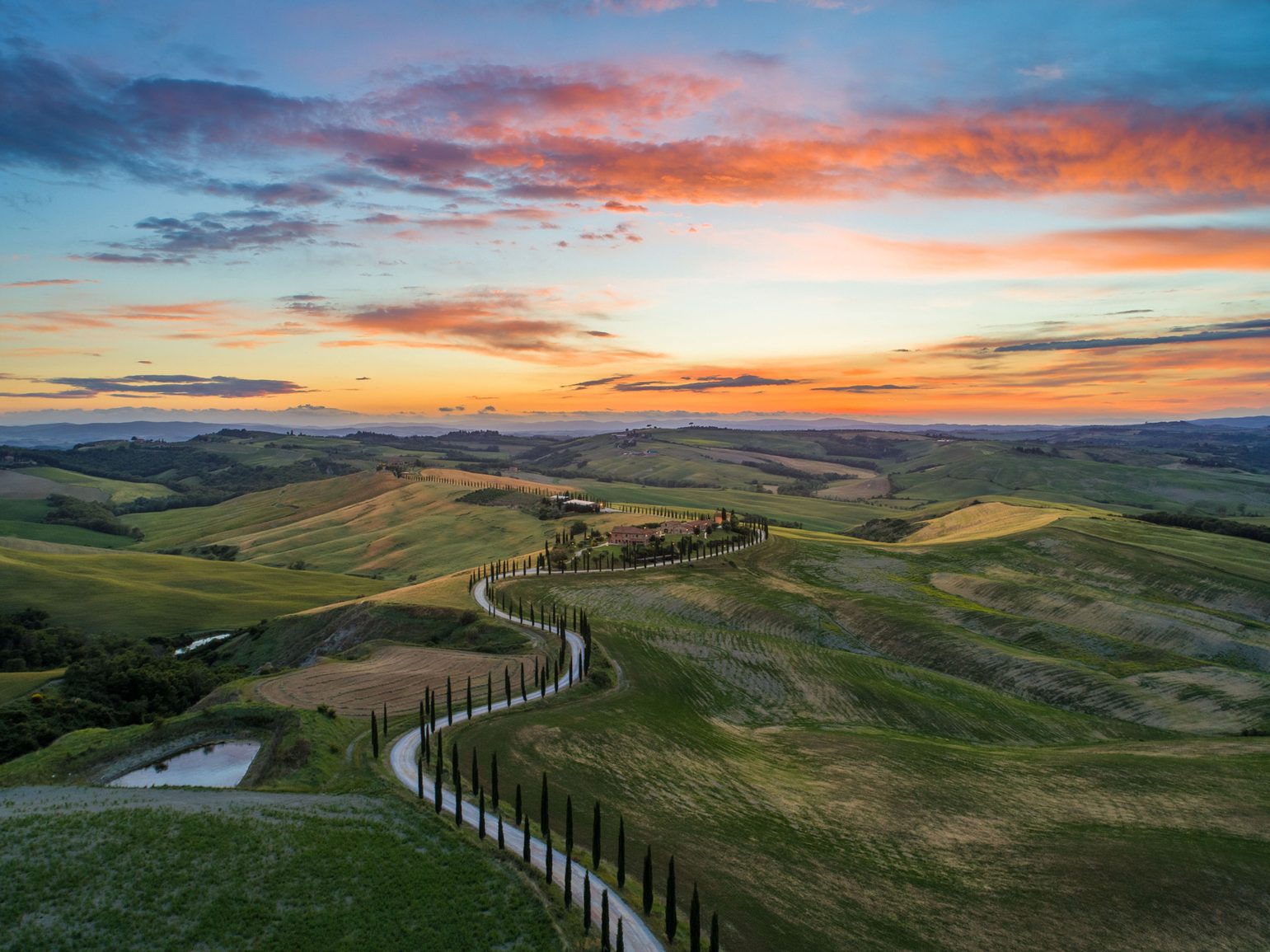 Hillside views in Tuscany