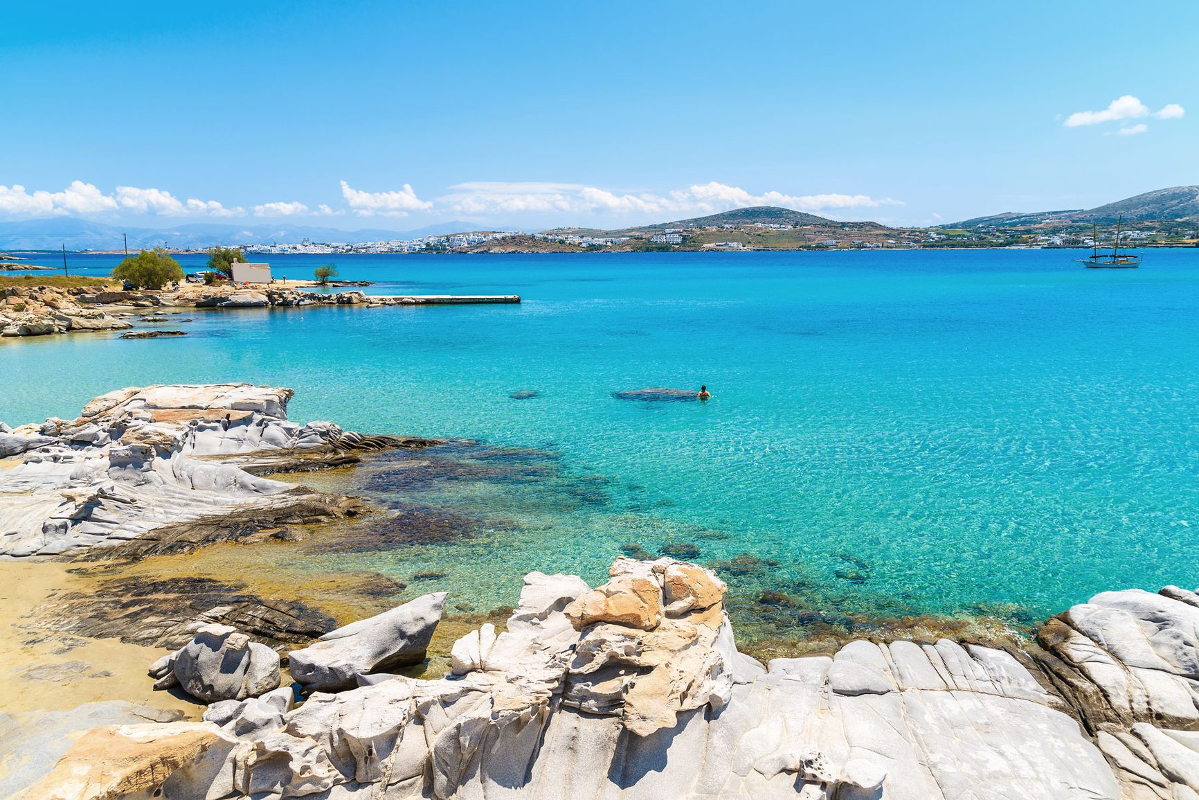 Kolimbithres Beach in Paros, Greece