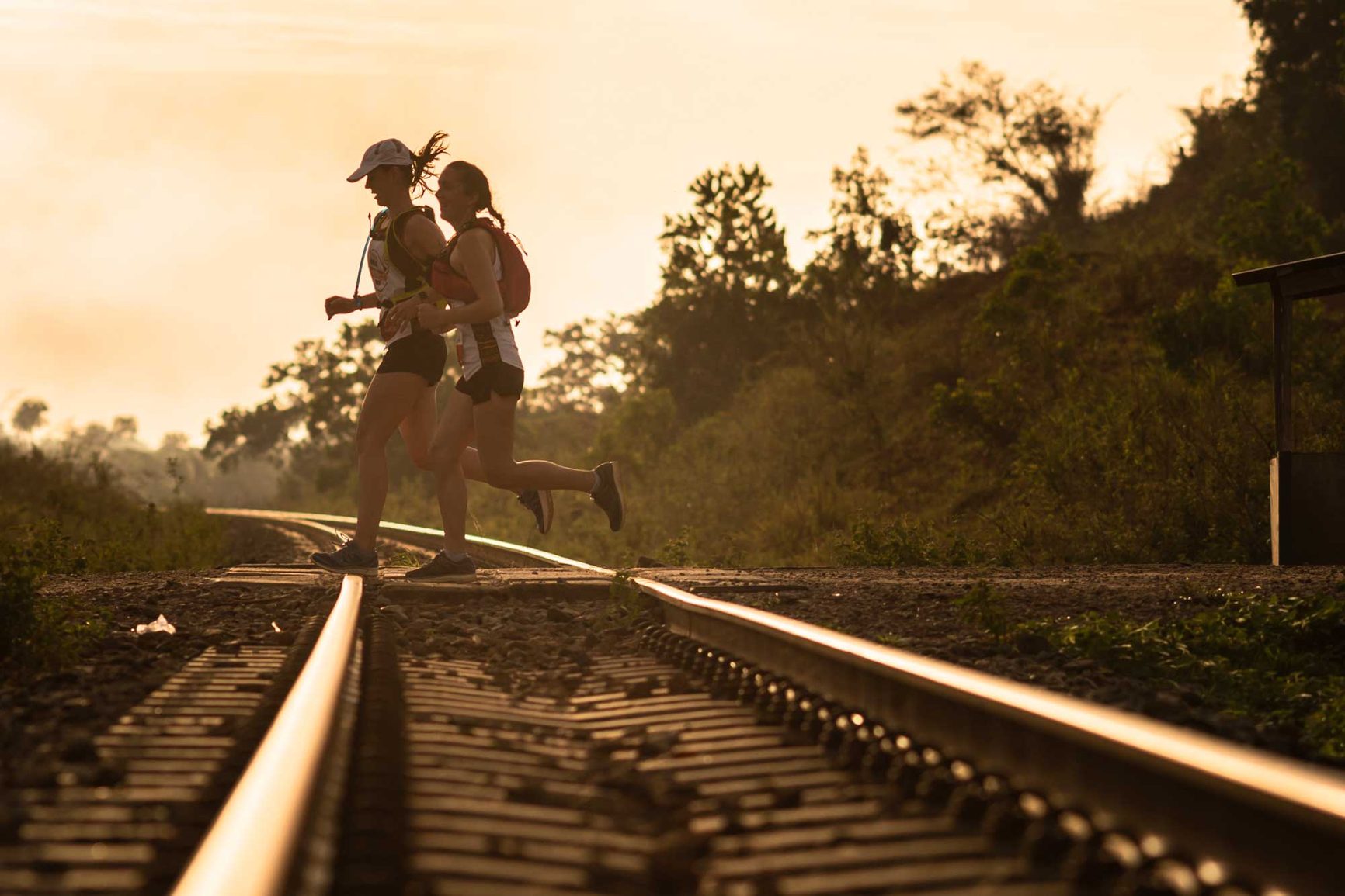 Sierra Leone Marathon running over the train track