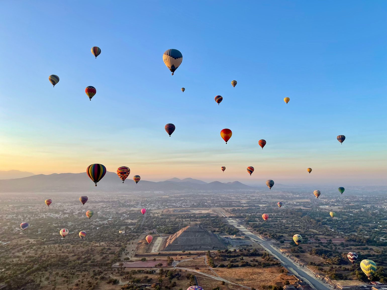 Balloons over Teotihuacan, Mexico