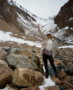 Amy Wallace in the mountains of Uruguay