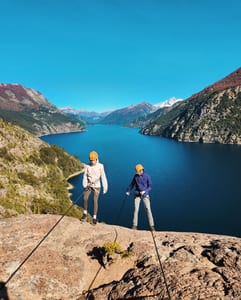 Carly Moss abseiling in Argentina