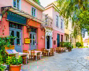 Plaka neighbourhood in Athens, Greece