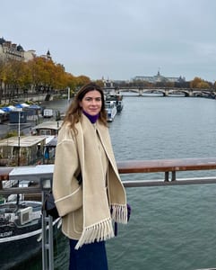 Alix Creel on bridge in Paris