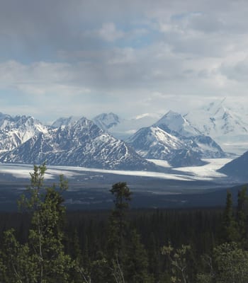 Chugach Mountains From The Glenn Highway In Alaska