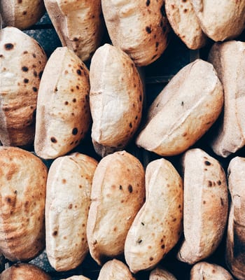 Egyptian bread stall cairo