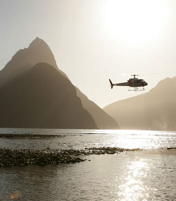 Milford Sound helicopter, New Zealand