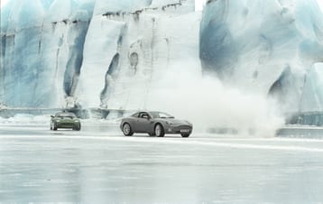 Aston Martins on Glacier Iceland, James Bond, Black Tomato