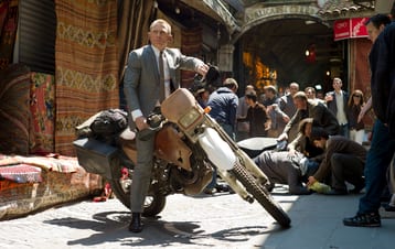 (Istanbul, Turkey) Daniel Craig stars as James Bond on a Honda bike in Metro-Goldwyn-Mayer Pictures/Columbia Pictures/EON Productions’ action adventure SKYFALL