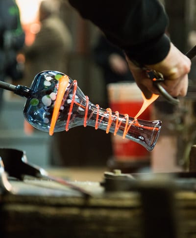 Murano glass blowing factoty