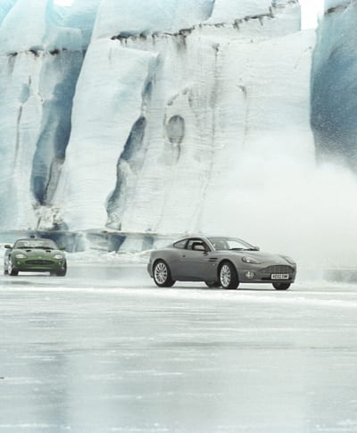 Aston Martins on Glacier Iceland, James Bond, Black Tomato