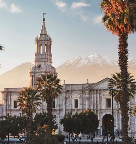 Arequipa's Cathedral in the Plaza de Armas