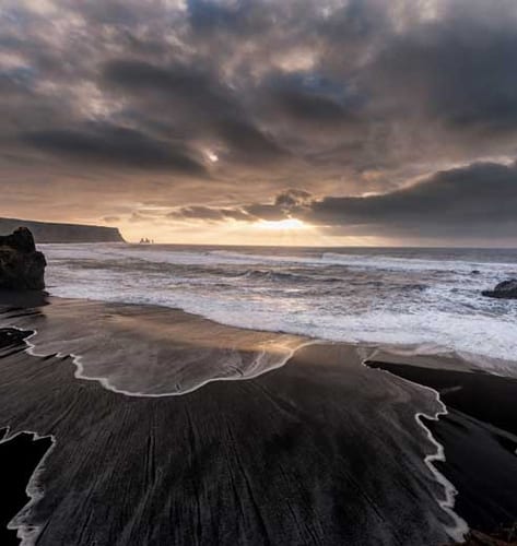 Iceland black sand beach