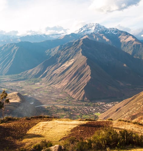 Urubamba Valley sacred valley view landscape