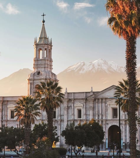 Arequipa's Cathedral in the Plaza de Armas