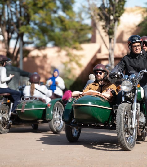 sidecar adventure in Marrakech in morocco