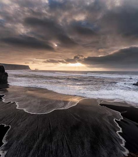 Iceland black sand beach