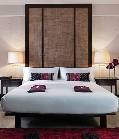 bedroom at Tamarind Village hotel in Chiang Mai in thailand