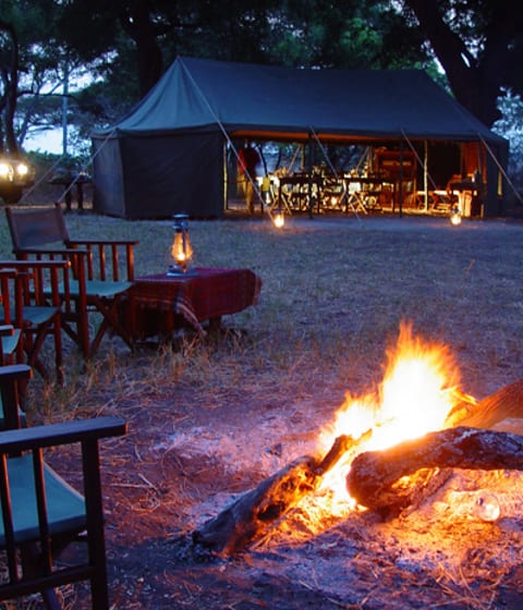 camp fire at Chada Katavi